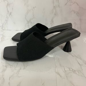 Wild Diva Lounge Black Stretchy Heel